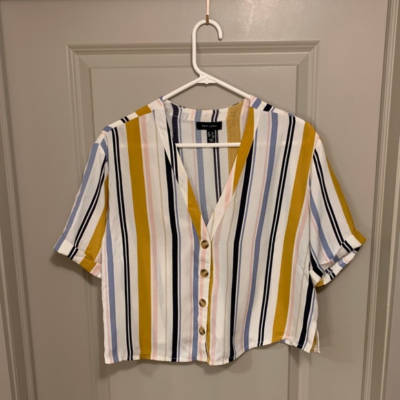 New Look Stripe Button Detail Shirt - Picture 2 of 2